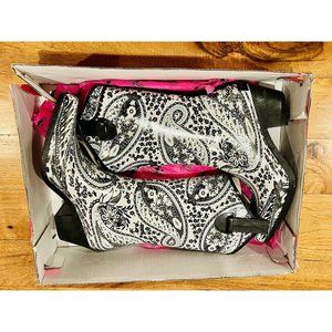 NIB Corkys Rodeo Black / Gray Paisley Cowboy Style RAIN Boots WOMEN'S Sz.7 US
